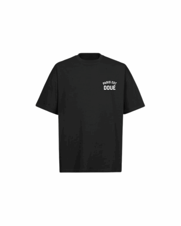T-shirt Noir – Paris est doué ( logo coeur )