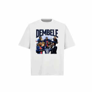 T-shirt Blanc | Rétro Vintage Custom Bootleg T-Shirt OUSMANE DEMBELE